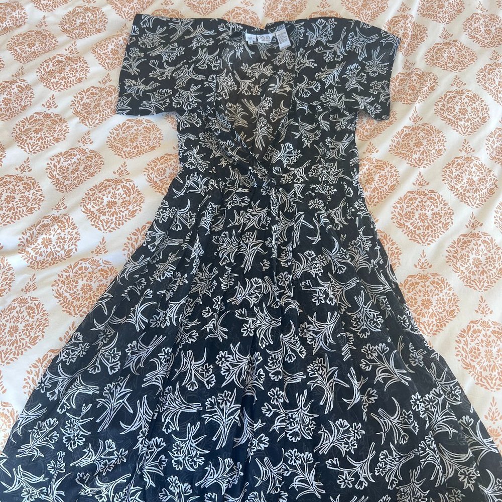 Pia Ricci dress, Black and White, Size 6